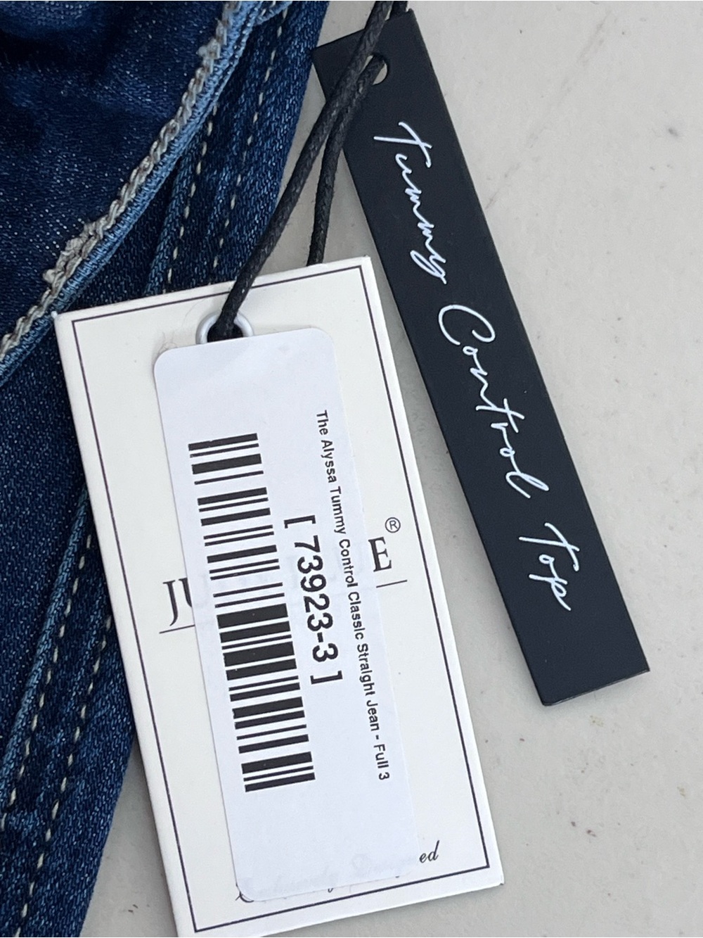 NWT Judy Blue The Alyssa Tummy Control Classic Straight Sz 3/26 Dark Blue Jeans - Picture 7 of 14